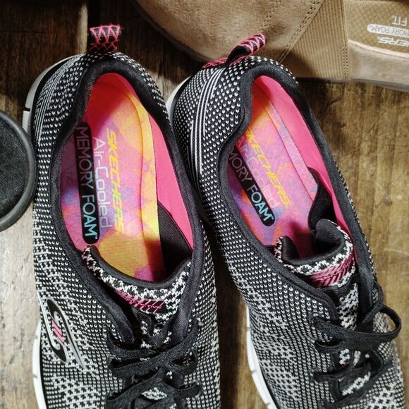 SKECHERS Sz 10 Loafer Sandals Sneakers Wedge LOT - Picture 5 of 9